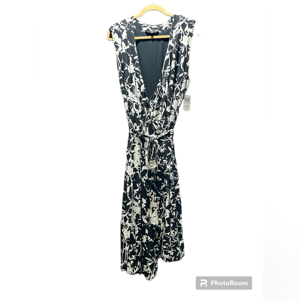 MYNT 1792 Sleeveless Black And White Woman’s Size 2X Wrap Dress New With Tags
